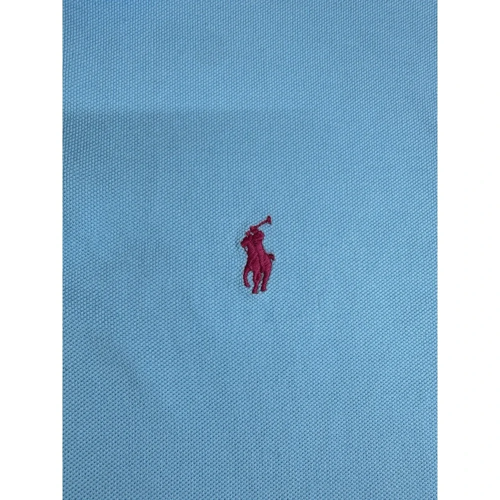 Polo Ralph Lauren Classic Fit Polo Shirt Men's M Light Blue Cotton Short Sleeve